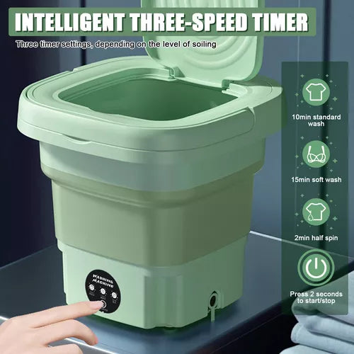 🧺🌀Mini Lavadora Portatil con Secado 8L 🧼👕