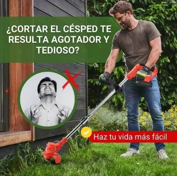 Kit Guadaña Turbo Max™ CORTADORA CESPED – Con Batería Extra 🔋 + Regalos Exclusivos 🎁