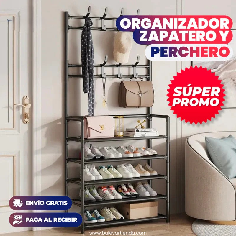 Rack Perchero Colgador Zapatero 5 Niveles - ORGANIZÁ TU CASA HOY 💥📦