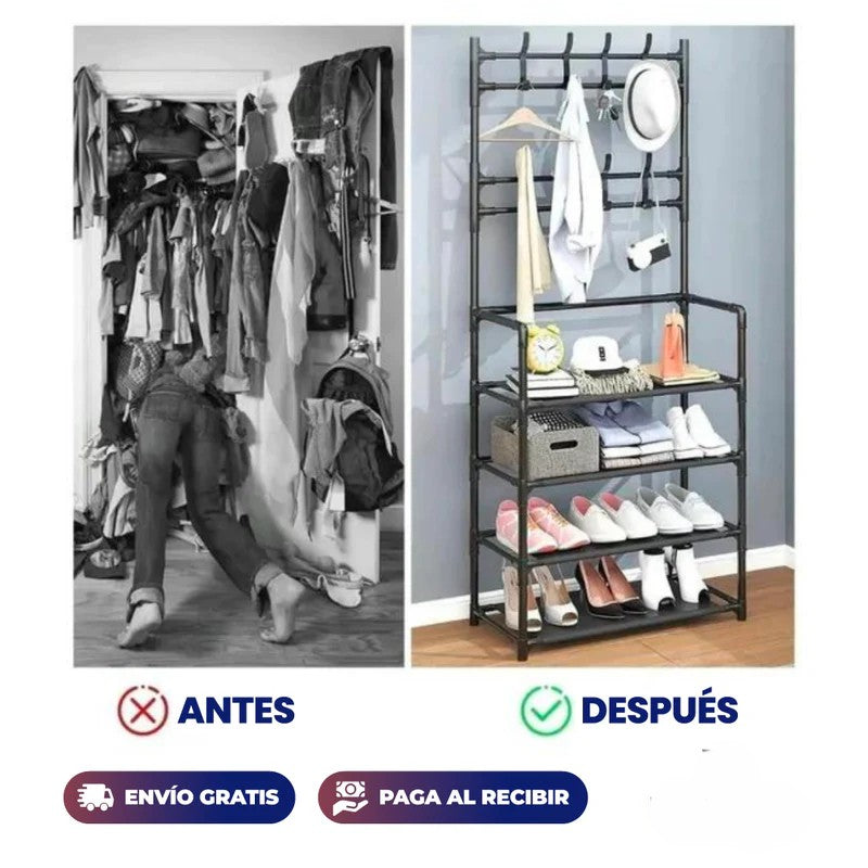 Rack Perchero Colgador Zapatero 5 Niveles - ORGANIZÁ TU CASA HOY 💥📦