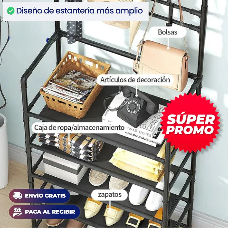 Rack Perchero Colgador Zapatero 5 Niveles - ORGANIZÁ TU CASA HOY 💥📦