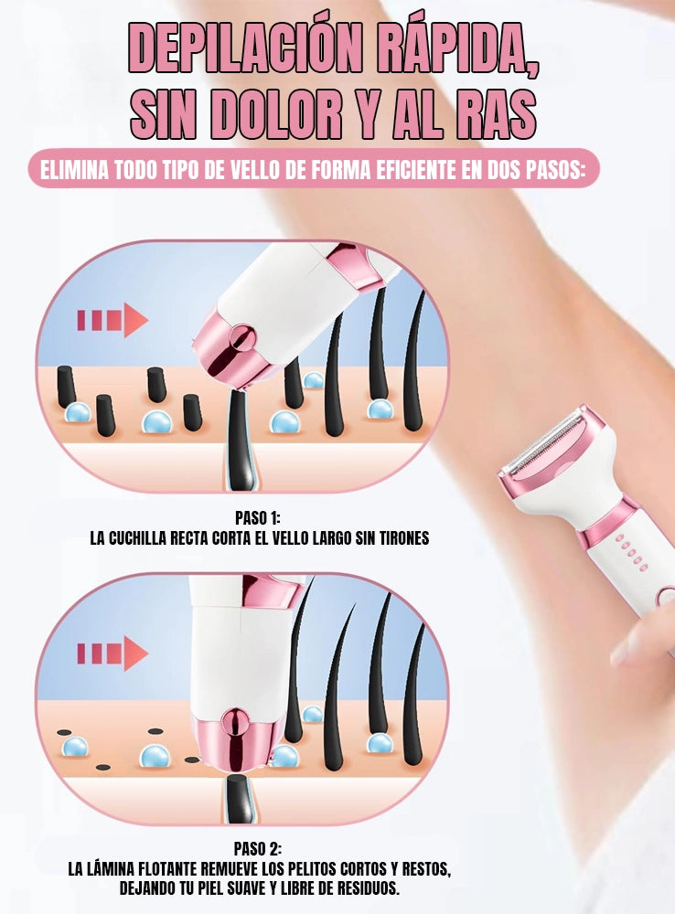 Depiladora 5 en 1 Con Pantalla Led - SIN DOLOR, SIN CLÍNICA Y SIN GASTOS