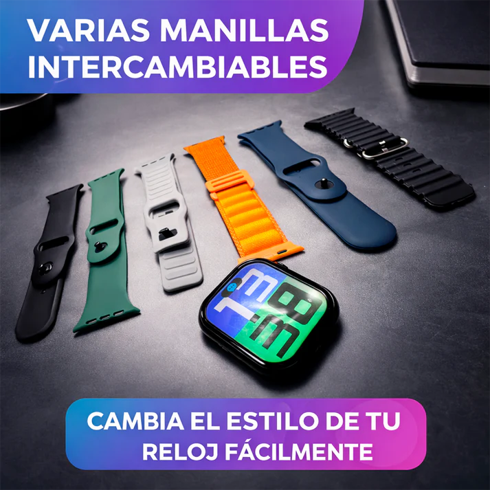 SMARTWATCH (7 CORREAS)+ AUDIFONOS🎧