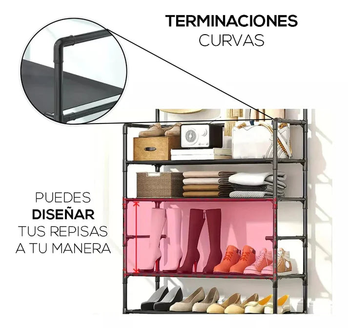 Rack Perchero Colgador Zapatero 5 Niveles - ORGANIZÁ TU CASA HOY 💥📦