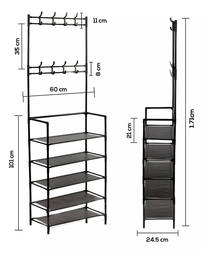 Rack Perchero Colgador Zapatero 5 Niveles - ORGANIZÁ TU CASA HOY 💥📦